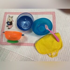 Infant Dish Set with Spoon & Bib